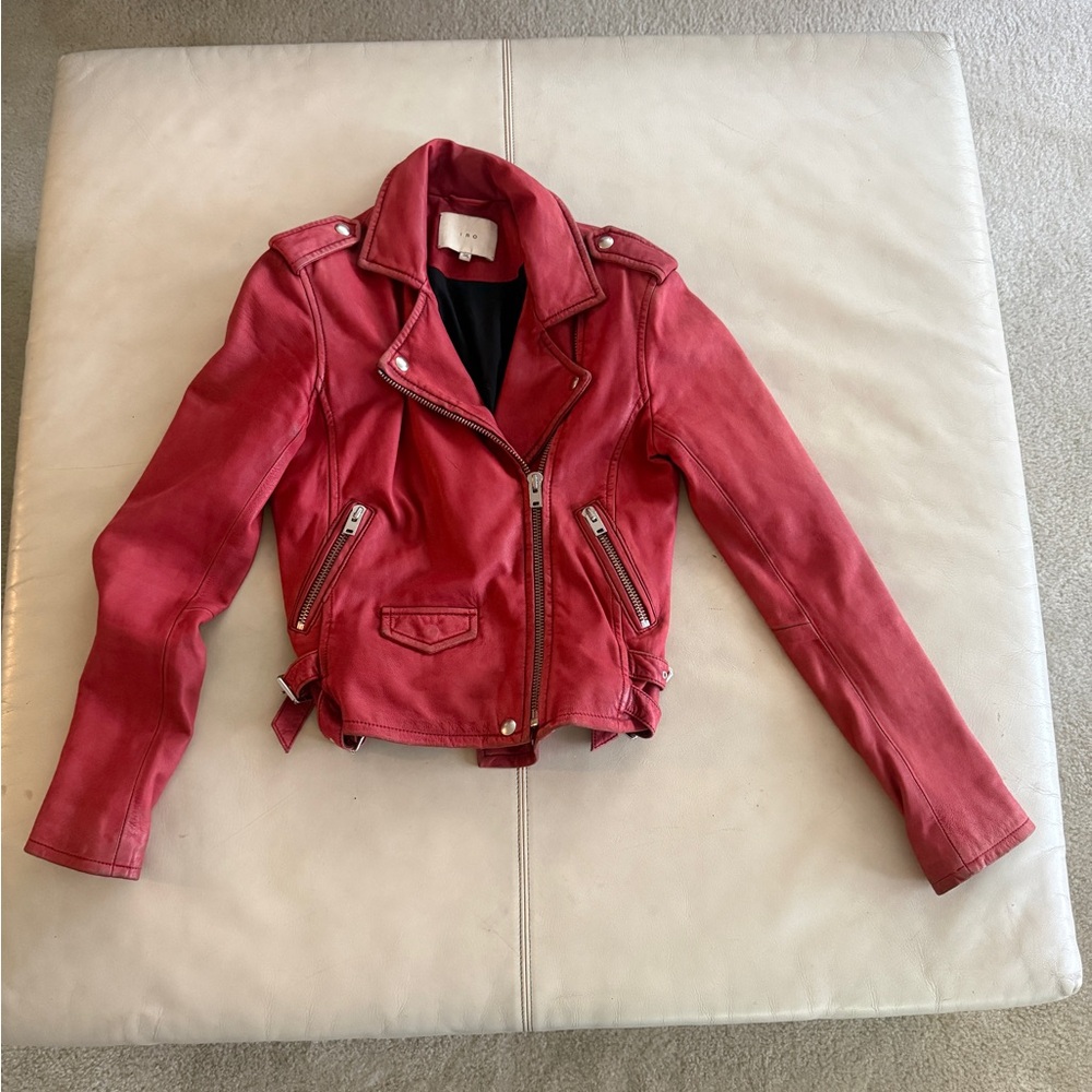 IRO Ashville Red Leather Jacket